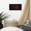 Red AllahuAkbar Black Background Canvas – Islamic calligraphy canvas | Nurul Khatt
