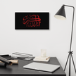Red AllahuAkbar Black Background Canvas – Islamic calligraphy canvas | Nurul Khatt
