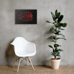 Red AllahuAkbar Black Background Canvas – Islamic calligraphy canvas | Nurul Khatt