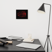 Red AllahuAkbar Black Background Canvas – Islamic calligraphy canvas | Nurul Khatt