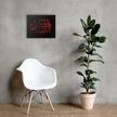 Red AllahuAkbar Black Background Canvas – Islamic calligraphy canvas | Nurul Khatt