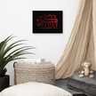 Red AllahuAkbar Black Background Canvas – Islamic calligraphy canvas | Nurul Khatt