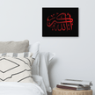 Red AllahuAkbar Black Background Canvas – Islamic calligraphy canvas | Nurul Khatt