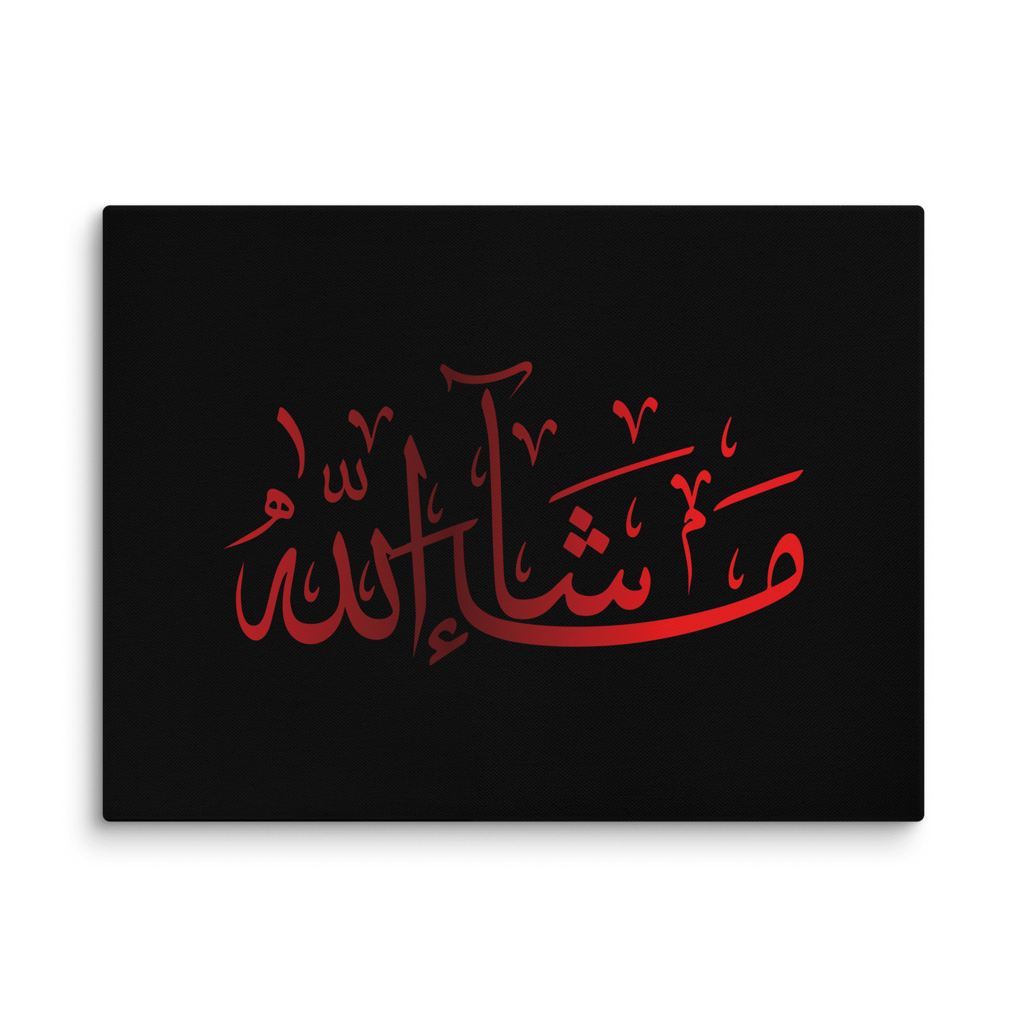 Red Masha'Allah Canvas – Islamic calligraphy canvas | Nurul Khatt
