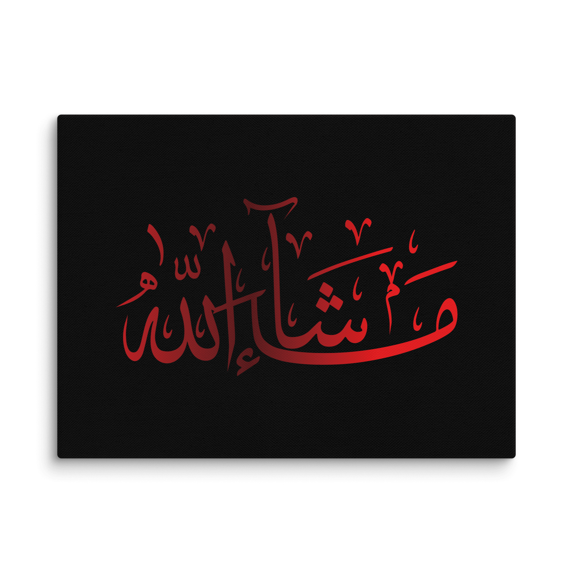 Red Masha'Allah Canvas – Islamic calligraphy canvas | Nurul Khatt