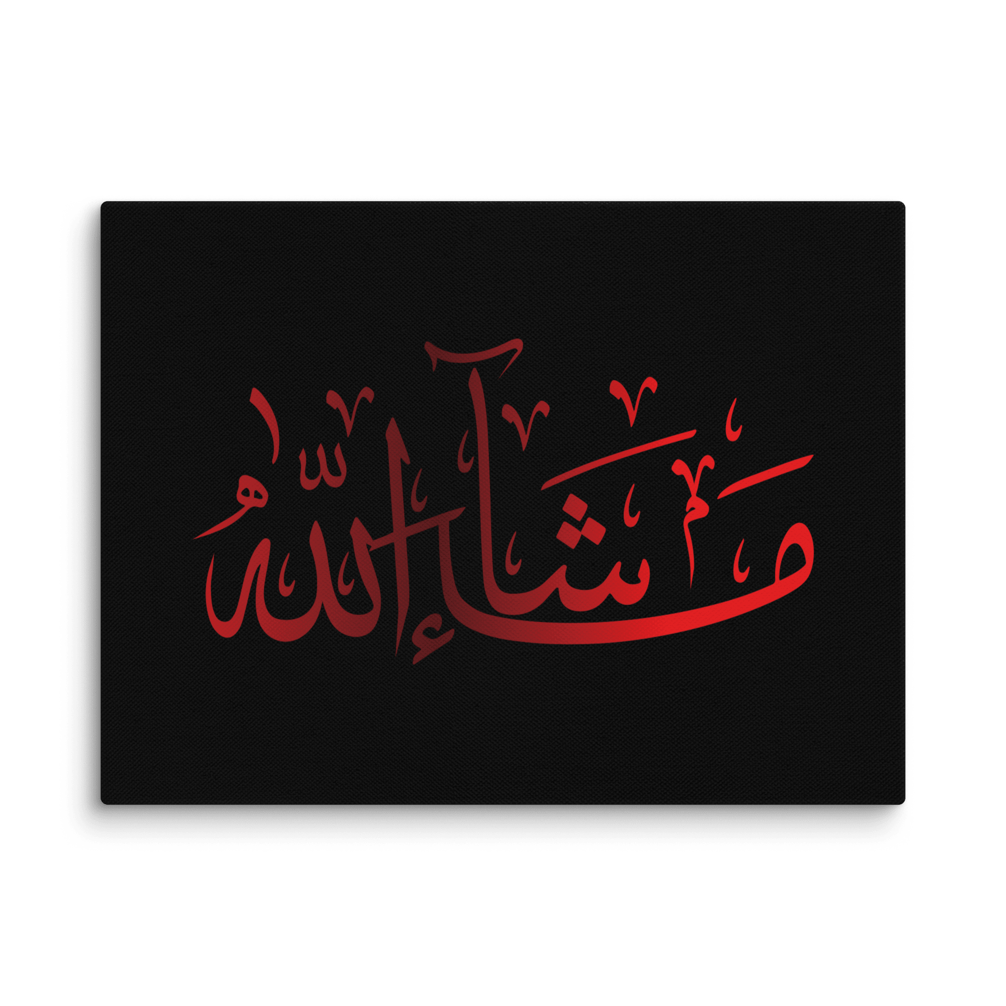 Red Masha'Allah Canvas – Islamic calligraphy canvas | Nurul Khatt