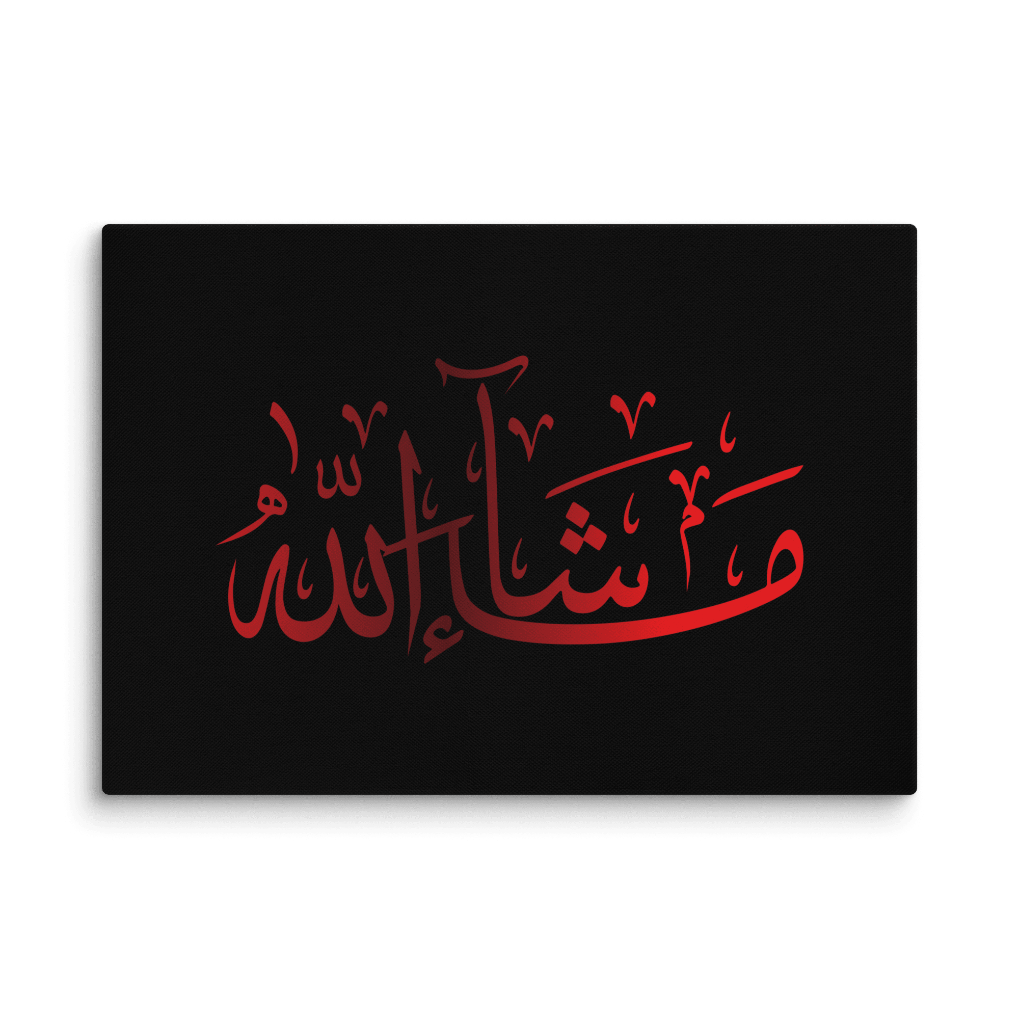 Red Masha'Allah Canvas – Islamic calligraphy canvas | Nurul Khatt