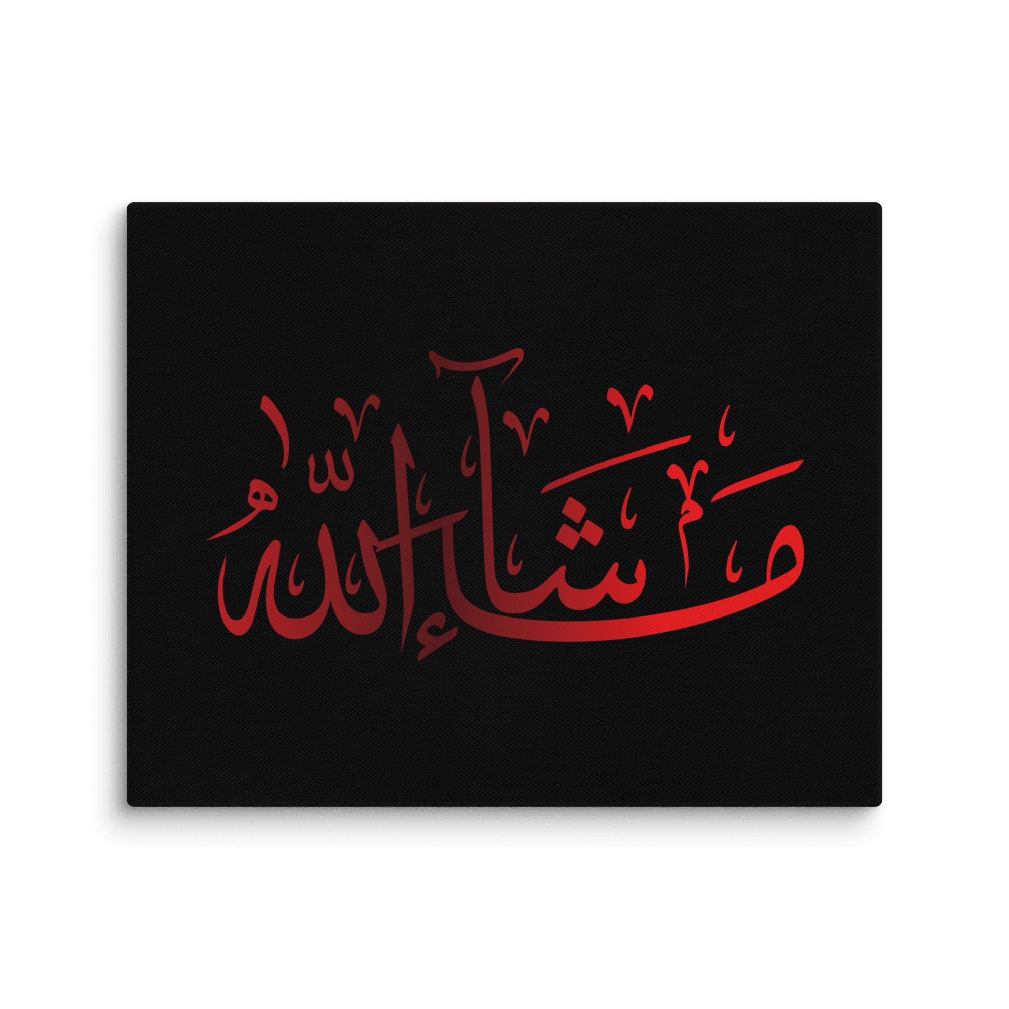 Red Masha'Allah Canvas – Islamic calligraphy canvas | Nurul Khatt