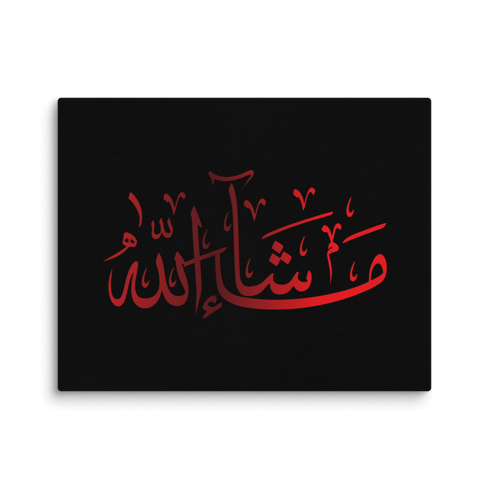 Red Masha'Allah Canvas – Islamic calligraphy canvas | Nurul Khatt
